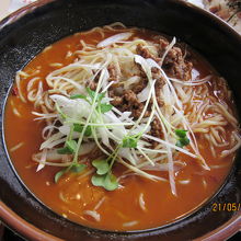 冷やし担々麺のアップ