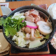 せんべい汁定食です