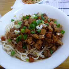 酢醤拌麺（まぜそば、細い）