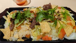 日帰り温泉にあるお食事処。