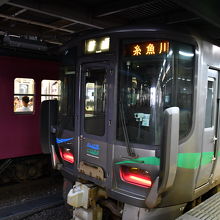 糸魚川行きの電車