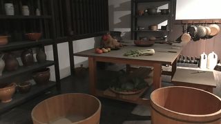 クリスマス用の調理風景を