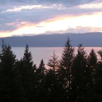 バルコニーでの夕暮れ