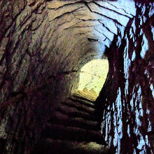 こういうところを昇り降りします。足が滑ったら大変です。