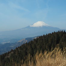 山頂から見た富士山