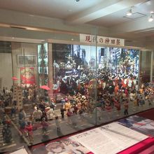 ２階の展示品(現代の神田祭のジオラマ)