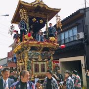 毎年５月３日に行われる八尾八幡社の春季祭礼です。