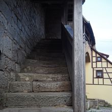 城壁へ上がる階段