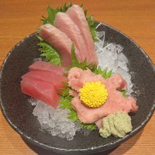 マグロの3種盛り