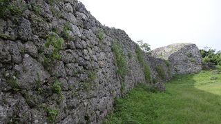 野面積みと切石積みと両方の石垣がある城壁が龍の胴体のような美しい曲線の城跡です。