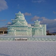 熊本城の氷像