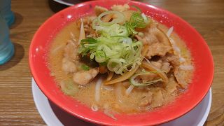 濃厚な味の味噌ラーメン。