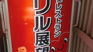 景色の良い展望台で尾道丼