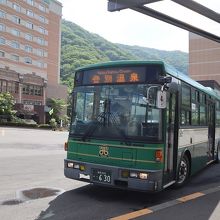 登別のバスセンターで