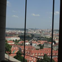 王宮の窓から見たプラハ市内