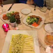 ホワイトアスパラガス！とコロッケ！