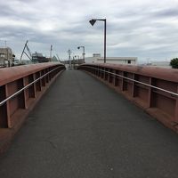 この寂しくがっかりな橋の上をトコトコ歩きます