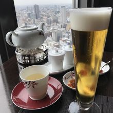生ビール＆中国茶