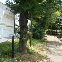 駅に近いこの辺りは「こもれびゾーン」とされている。