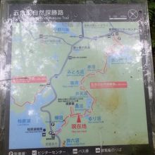 コース途中の案内版。アクリルカバーでちょっと見にくい。