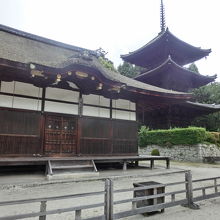 唐院の灌頂堂と三重塔です