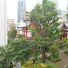 本殿を見下ろすほどの高さの山頂