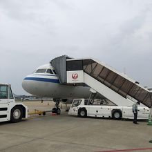 駐機場での搭乗