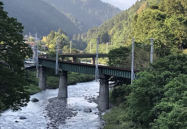 飯田線城西駅：S字鉄橋、渡らずの鉄橋