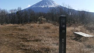 富士山はもちろん眼下の樹海や西湖の眺めも良い