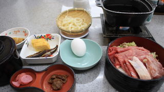 恵那鶏と牛肉すき焼き鍋をいただきました