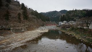 香嵐渓のビューポイントの一つ
