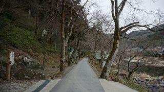 待月橋を過ぎて上流の香嵐橋に近い辺りの方