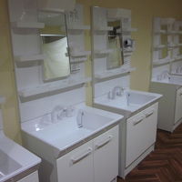 洗面台が並んでます～