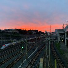 日暮里駅の日暮れ