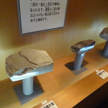 1階にある三波石の展示コーナー