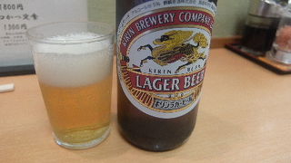 上野「とん八亭」でビール