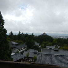 二月堂から見る奈良盆地の風景。