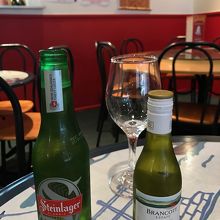 ビールと白ワイン