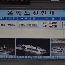 ここから大型船による1時間半のコース(約1,500円)を利用