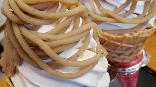 和菓子のようなソフトクリーム