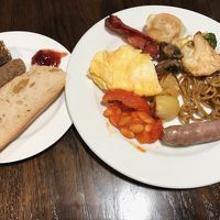 朝食ブッフェの一部