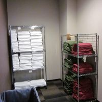 館内着やタオル類がセルフサービス