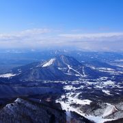 雪山が絶景です