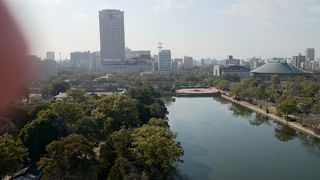 天守閣からよく見えます