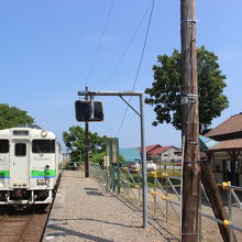 終点の新十津川駅には１日１本しか列車が来ません