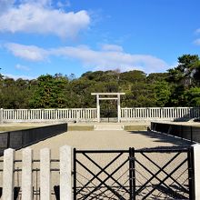 見学はフェンスのところからです。フェンスの中には入れません。