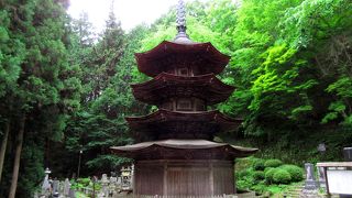 国宝の八角三重塔がすばらしいお寺