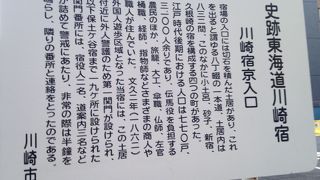 川崎宿の西側の端