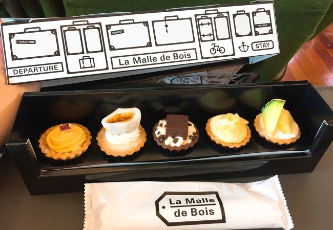 観光列車La Malle de Boisで頂いたタルト、可愛くて美味しかったです!