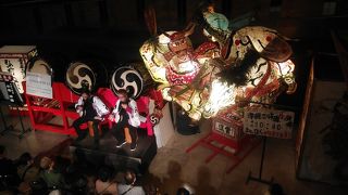 津軽三味線の弾き語りや大小の実物ねぷたが壮観だった